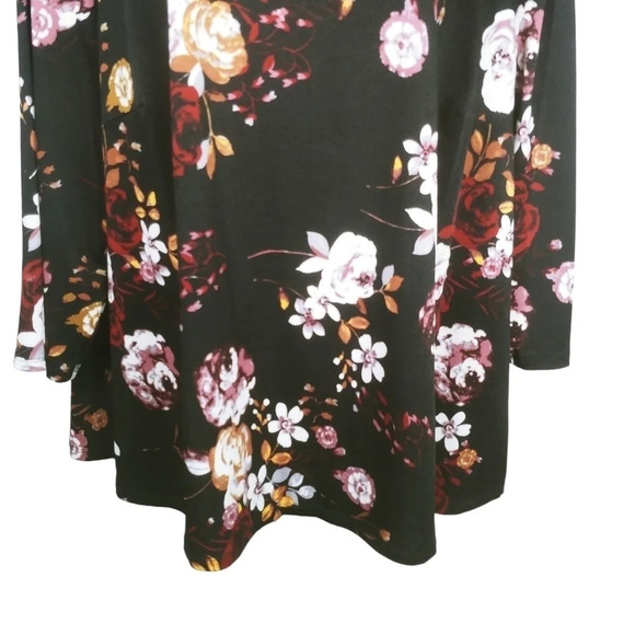 Jules  & Leopold Black Floral Top Business Casual Blouse 3X - Picture 3 of 7